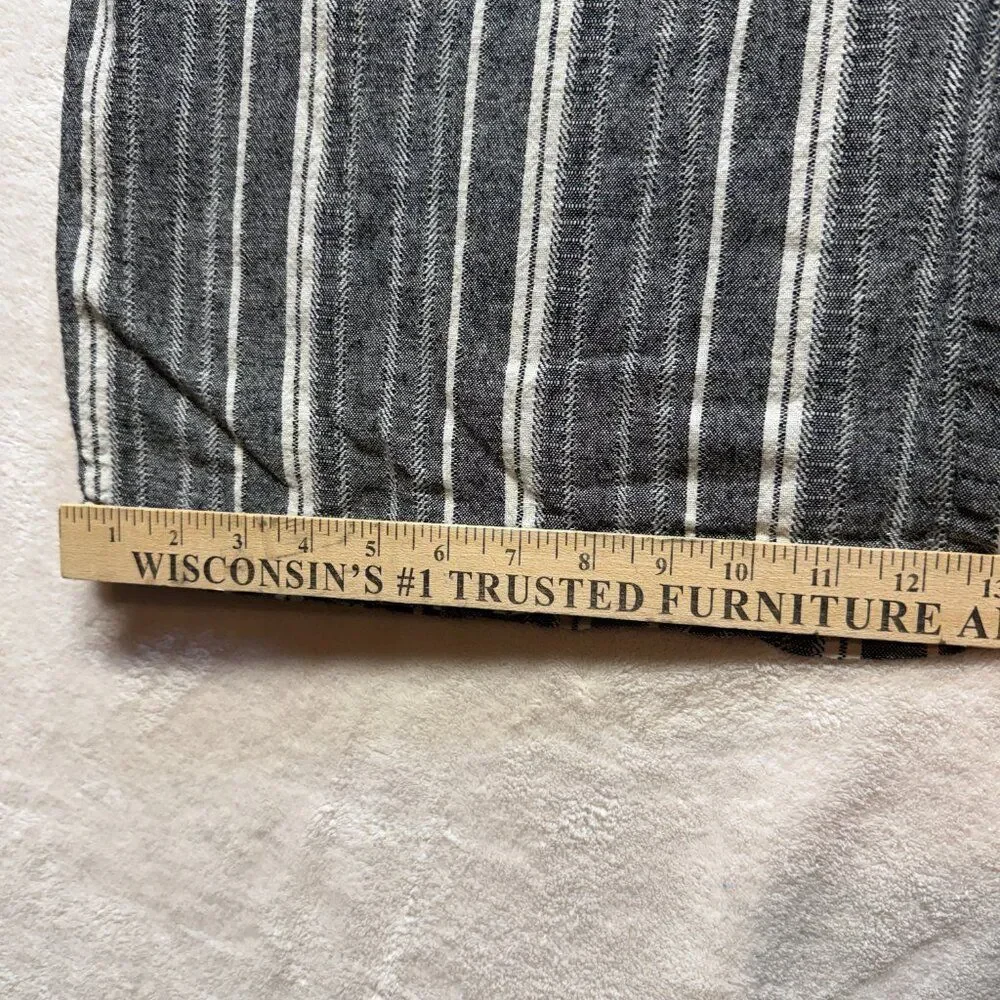 Banana Republic Linen Blend Striped Wide‑Leg Pants  Women’s Plus Size 16